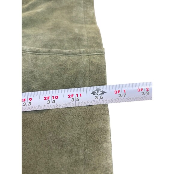 Centigrade Suede Leather Coat Jacket 2X Petite Genuine Washable Olive Green NWT - Picture 7 of 9
